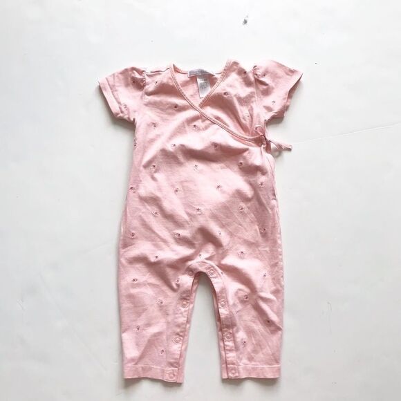 Janie & Jack floral kimono jumpsuit GUC 3-6 months - Picture 1 of 4